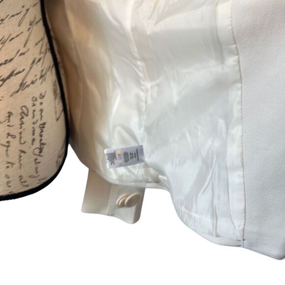 RD Style Cream Double Breasted Blazer La Belle Vita Womens M - Picture 12 of 13